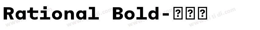 Rational Bold字体转换